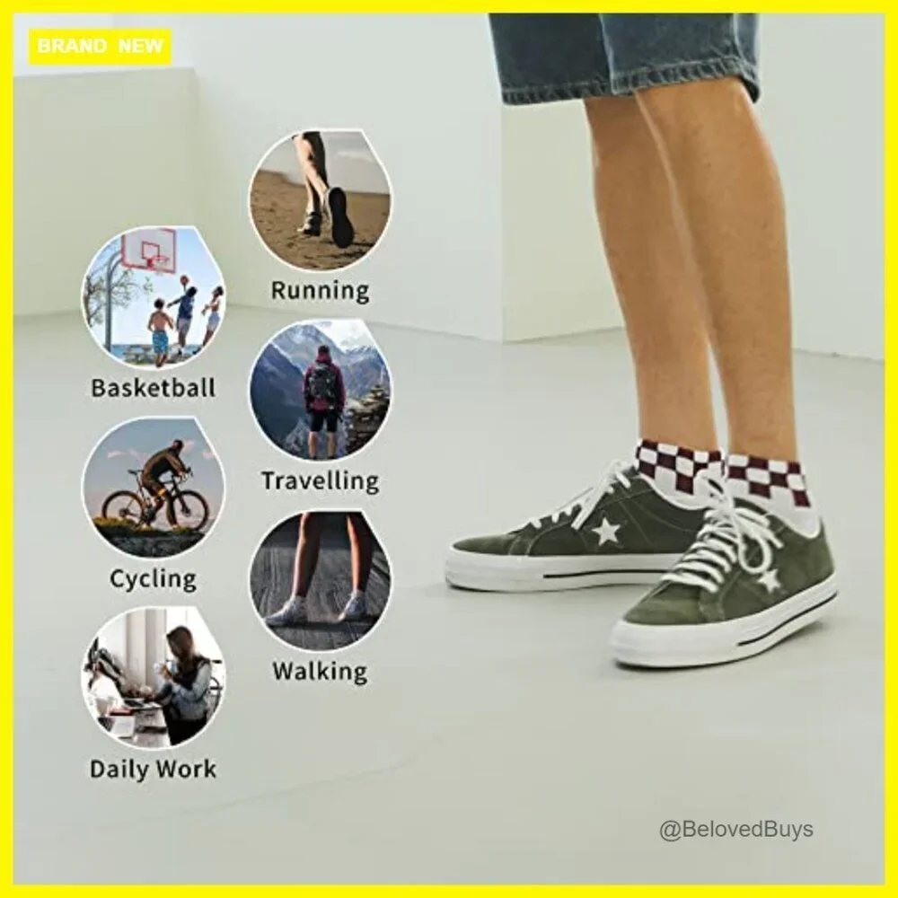 6-Pair Performance Quarter Ankle Socks, Moisture-Wicking, Cushioned Sole